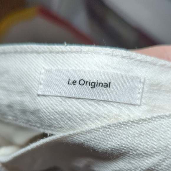 Frame Denim Le Original Women's White Jeans Straight Leg Crop Button Fly Size 26 - Picture 4 of 7